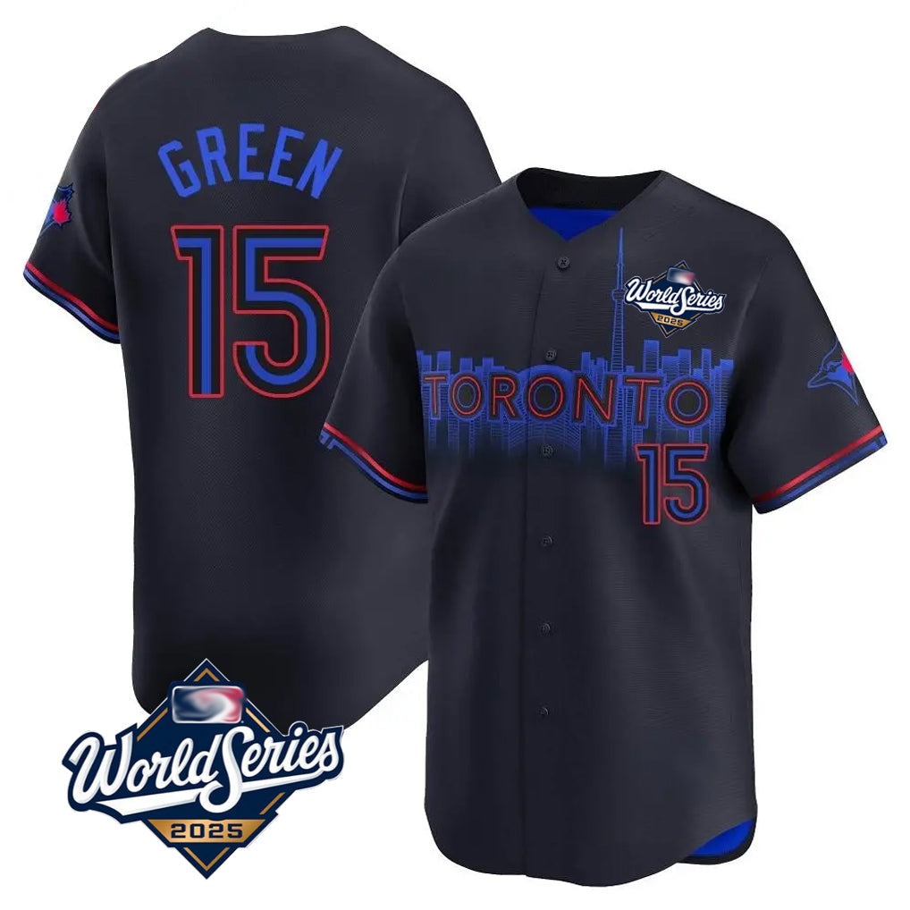 Ndoa T.Blue Jays #15 Chad Green Player Black&Blue 2025 World Series City Connect Stitched Jerseys