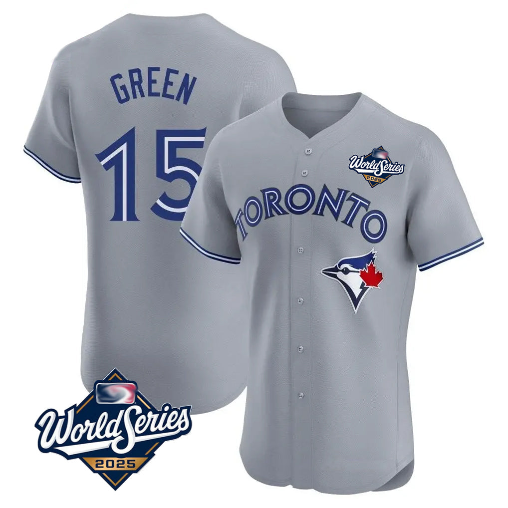 Ndoa T.Blue Jays #15 Chad Green Player Gray 2025 World Series Elite Limited Stitched Jerseys