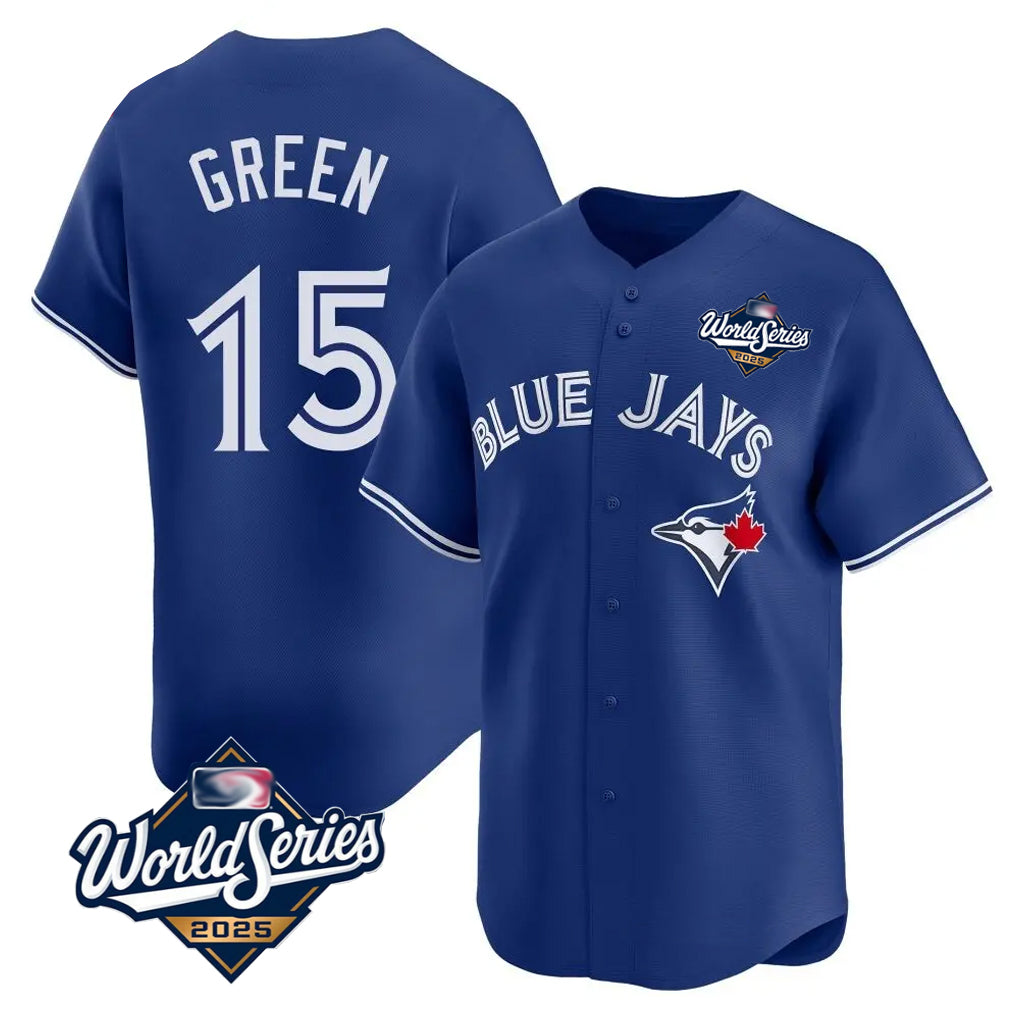 Ndoa T.Blue Jays #15 Chad Green Player Royal 2025 World Series Limited Stitched Jerseys