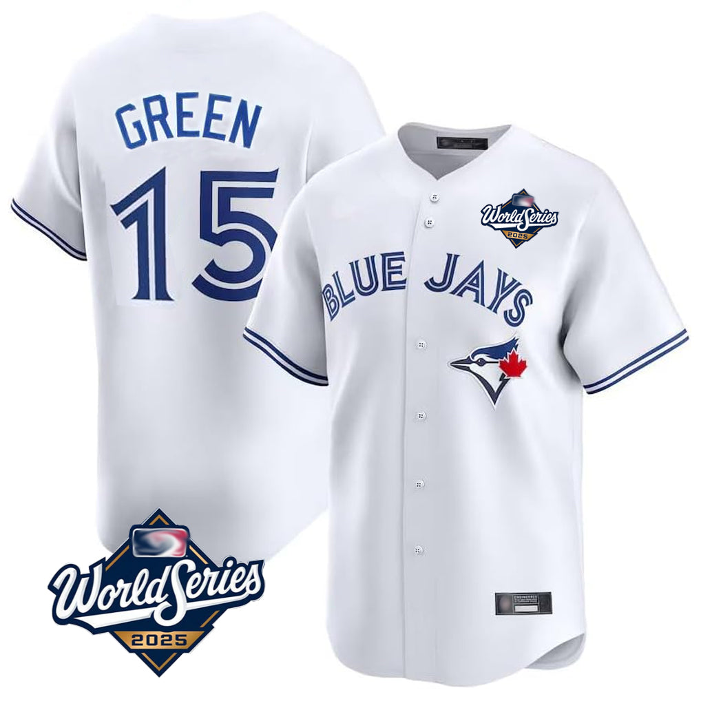 Ndoa T.Blue Jays #15 Chad Green Player White 2025 World Series Limited Stitched Jerseys
