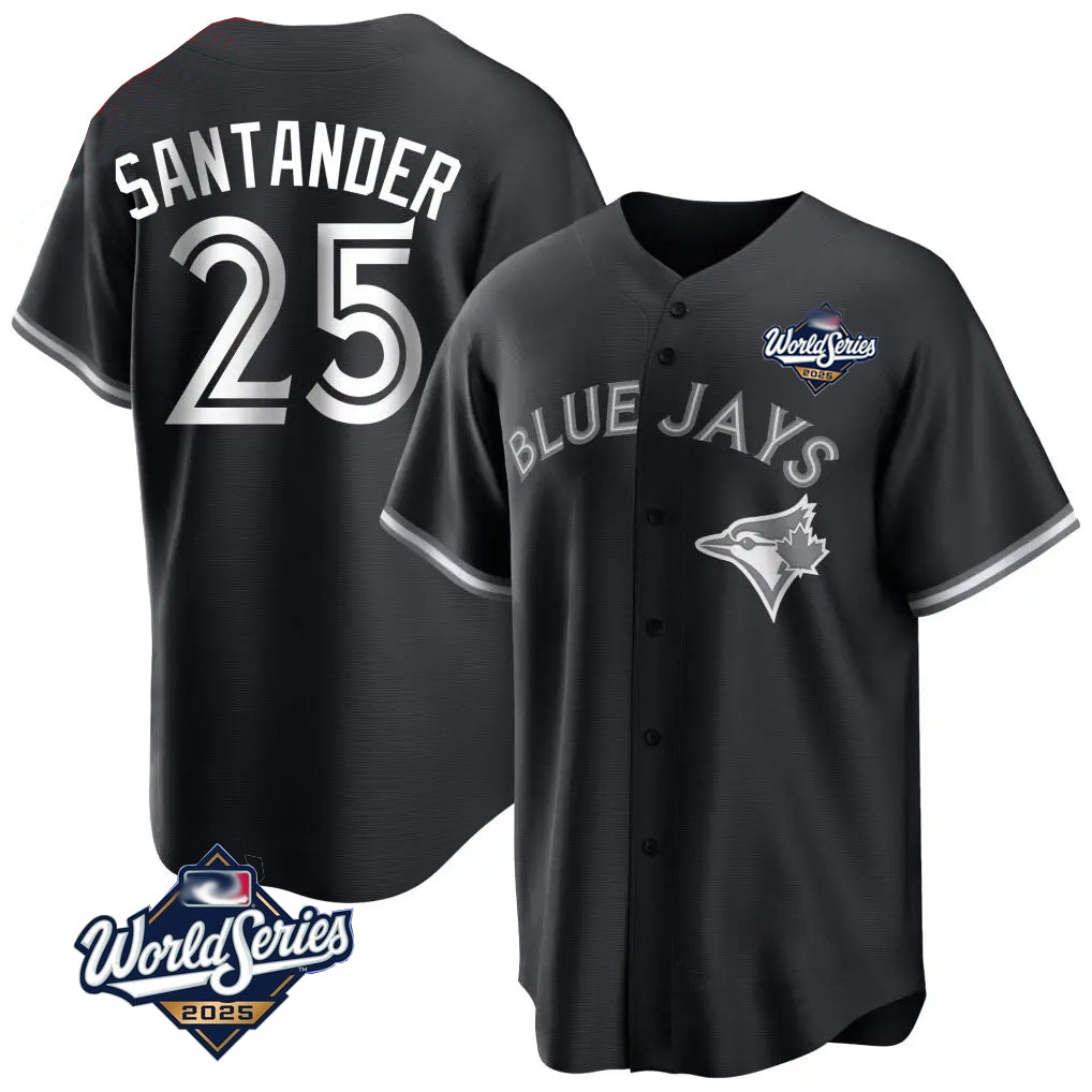 Ndoa T.Blue Jays #25 Anthony Santander Player Black 2025 World Series City Connect Limited Stitched Jerseys