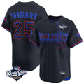 Ndoa T.Blue Jays #25 Anthony Santander Player Black&Blue 2025 World Series City Connect Limited Stitched Jerseys