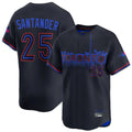 Ndoa T.Blue Jays #25 Anthony Santander Player Black&Blue City Connect Limited Stitched Jerseys