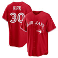 Ndoa T.Blue Jays #30 Alejandro Kirk Player Red Home Game Stitched Jerseys