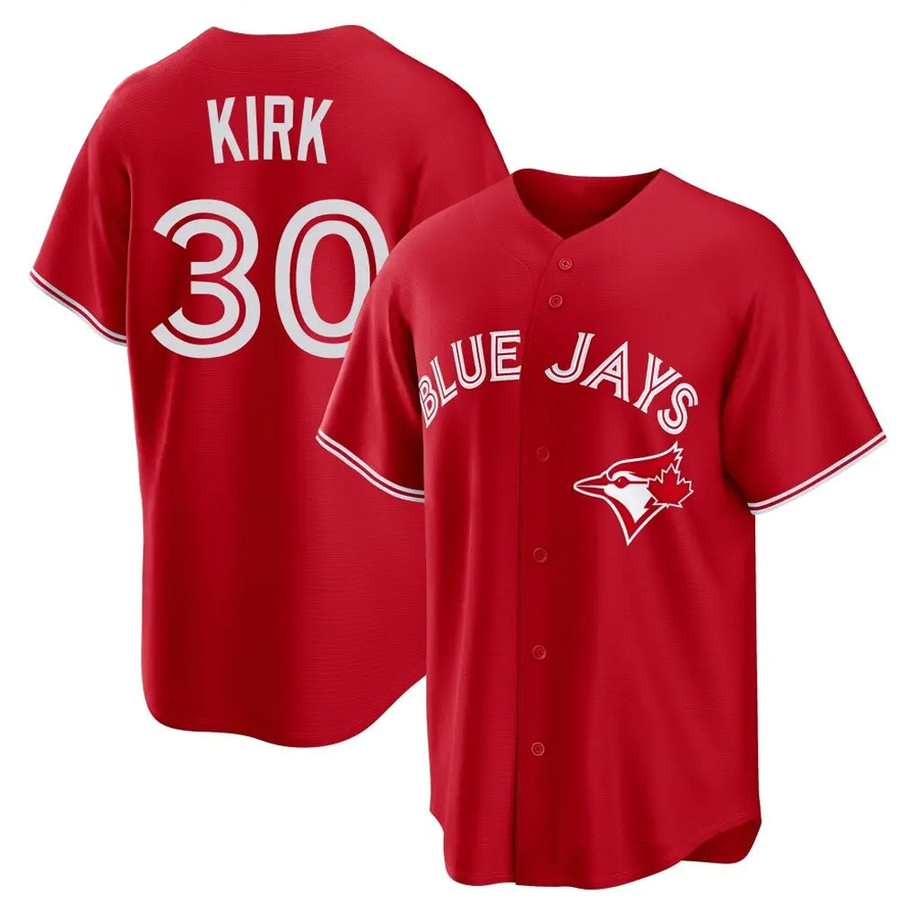 Ndoa T.Blue Jays #30 Alejandro Kirk Player Red Home Game Stitched Jerseys