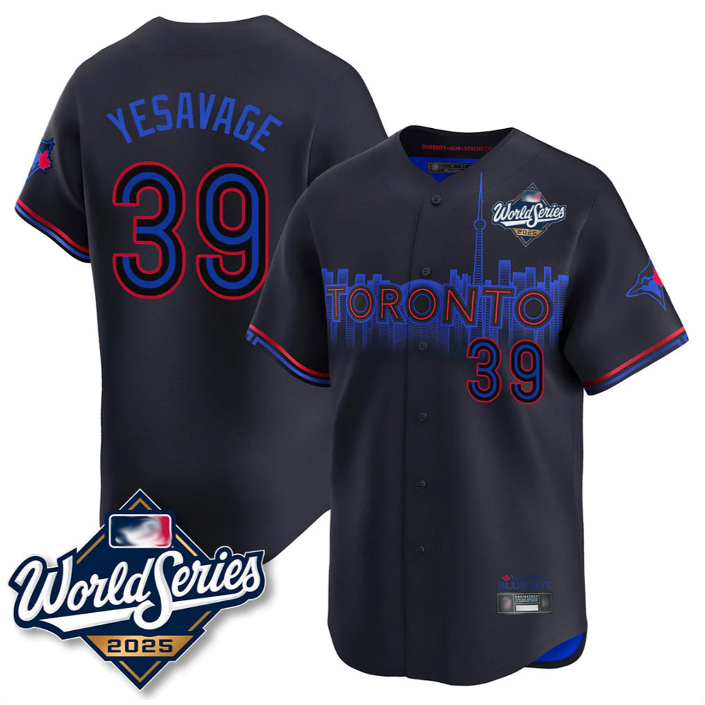 Ndoa T.Blue Jays #39 Trey Yesavage Player Black AL East Division Limited All Stitched Jerseys