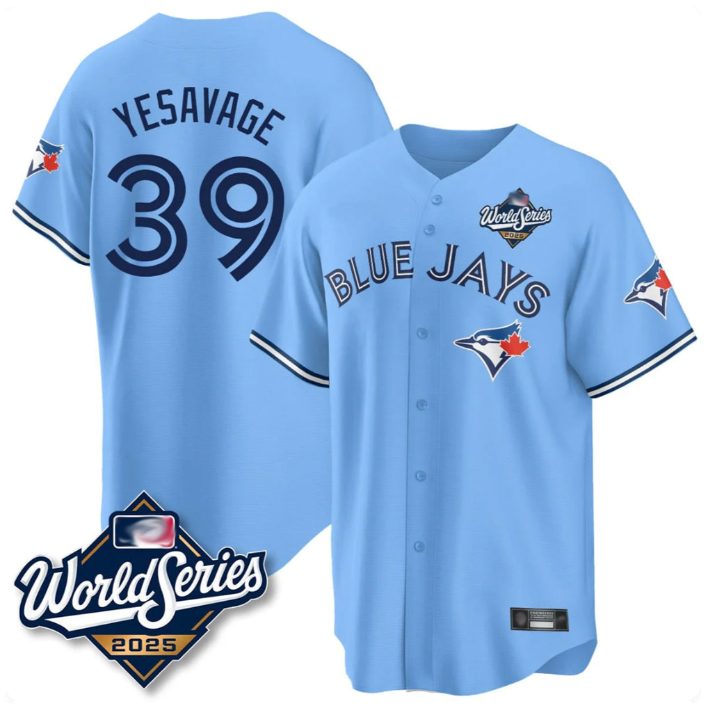 Ndoa T.Blue Jays #39 Trey Yesavage Player Blue 2025 World Series Limited All Stitched Jerseys