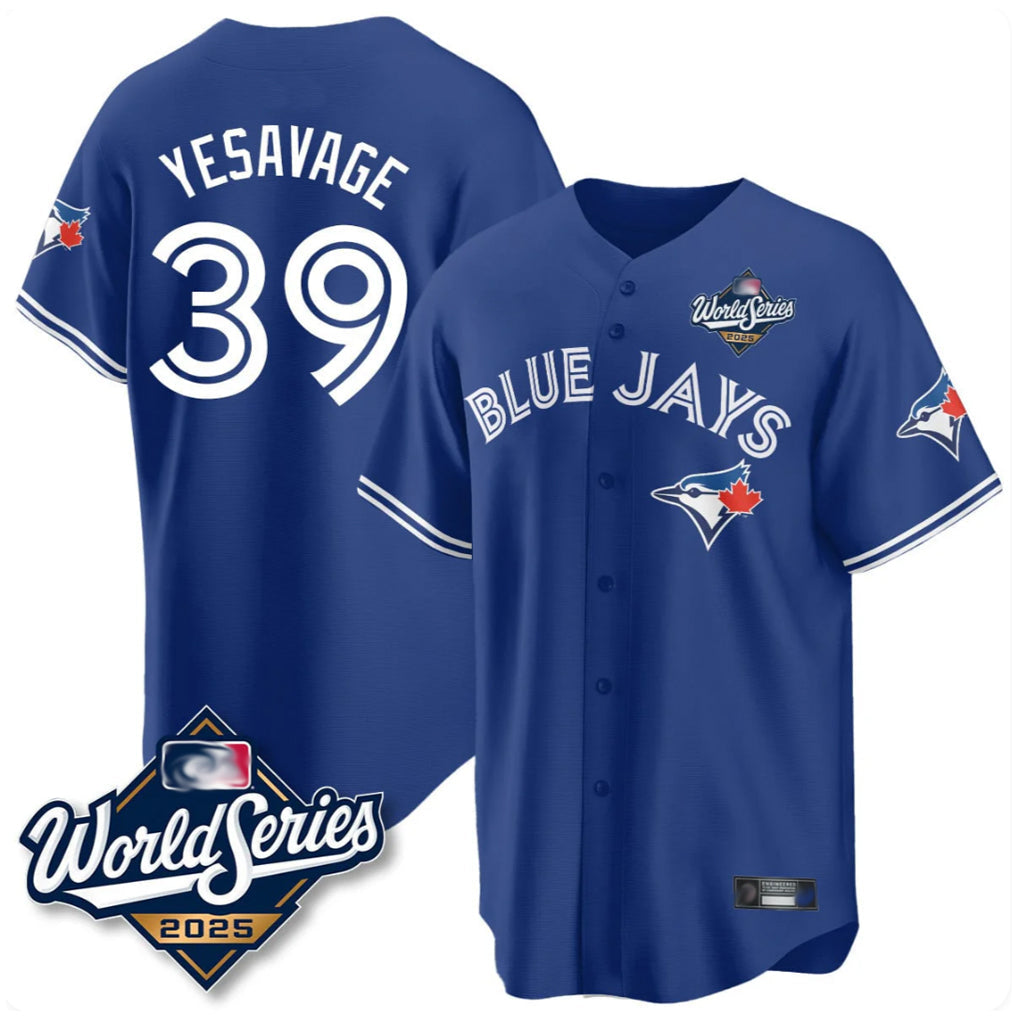 Ndoa T.Blue Jays #39 Trey Yesavage Player Royal 2025 World Series Limited All Stitched Jerseys