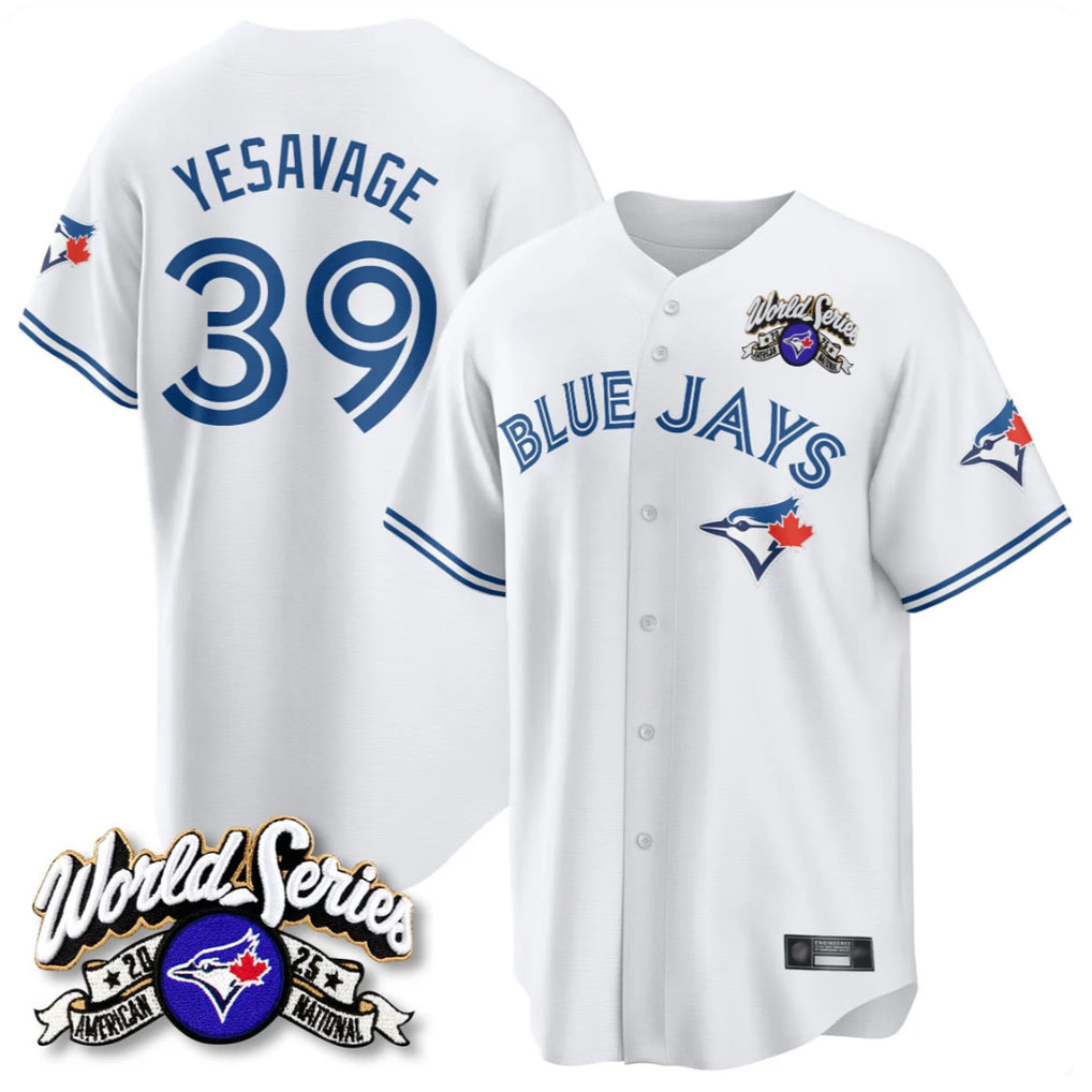 Ndoa T.Blue Jays #39 Trey Yesavage Player White 2025 American League Limited All Stitched Jerseys