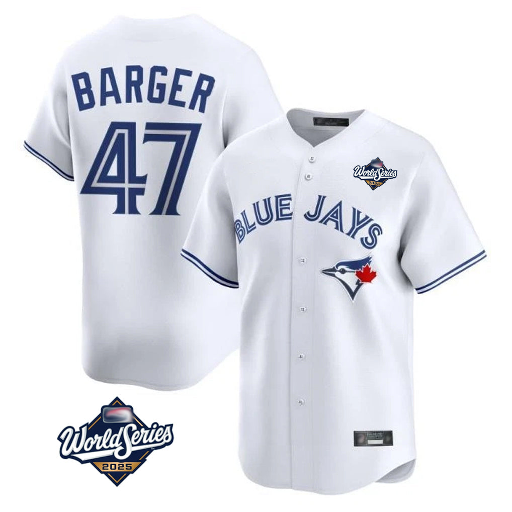 Ndoa T.Blue Jays #47 Addison Barger Player White 2025 World Series Limited Stitched Jerseys