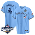 Ndoa T.Blue Jays #4 George Springer Player Blue 2025 World Series Limited Stitched Jerseys