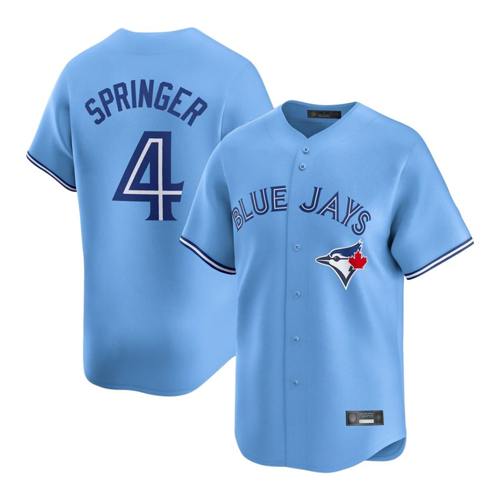 Ndoa T.Blue Jays #4 George Springer Player Blue Home Game Stitched Jerseys