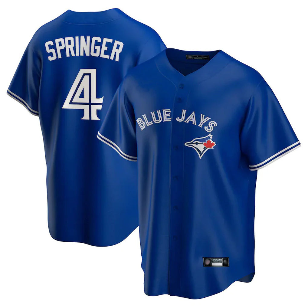Ndoa T.Blue Jays #4 George Springer Player Royal Game Stitched Jerseys