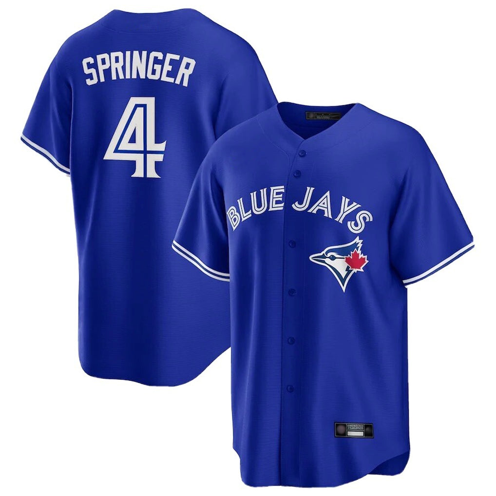 Ndoa T.Blue Jays #4 George Springer Player Royal Home Game Stitched Jerseys
