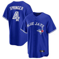 Ndoa T.Blue Jays #4 George Springer Player Royal Home Game Stitched Jerseys