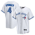 Ndoa T.Blue Jays #4 George Springer Player White Home Game Stitched Jerseys