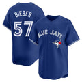 Ndoa T.Blue Jays #57 Shane Bieber Player Royal Home Stitched Jerseys