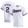 Ndoa T.Rangers #2 Marcus Semien Player Gold Collection Limited White Stitched Jerseys