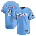 Ndoa T.Rangers #2 Marcus Semien Player Light Blue Limited Home Stitched Jerseys