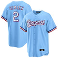 Ndoa T.Rangers #2 Marcus Semien Player Light Blue Replica Game Stitched Jerseys