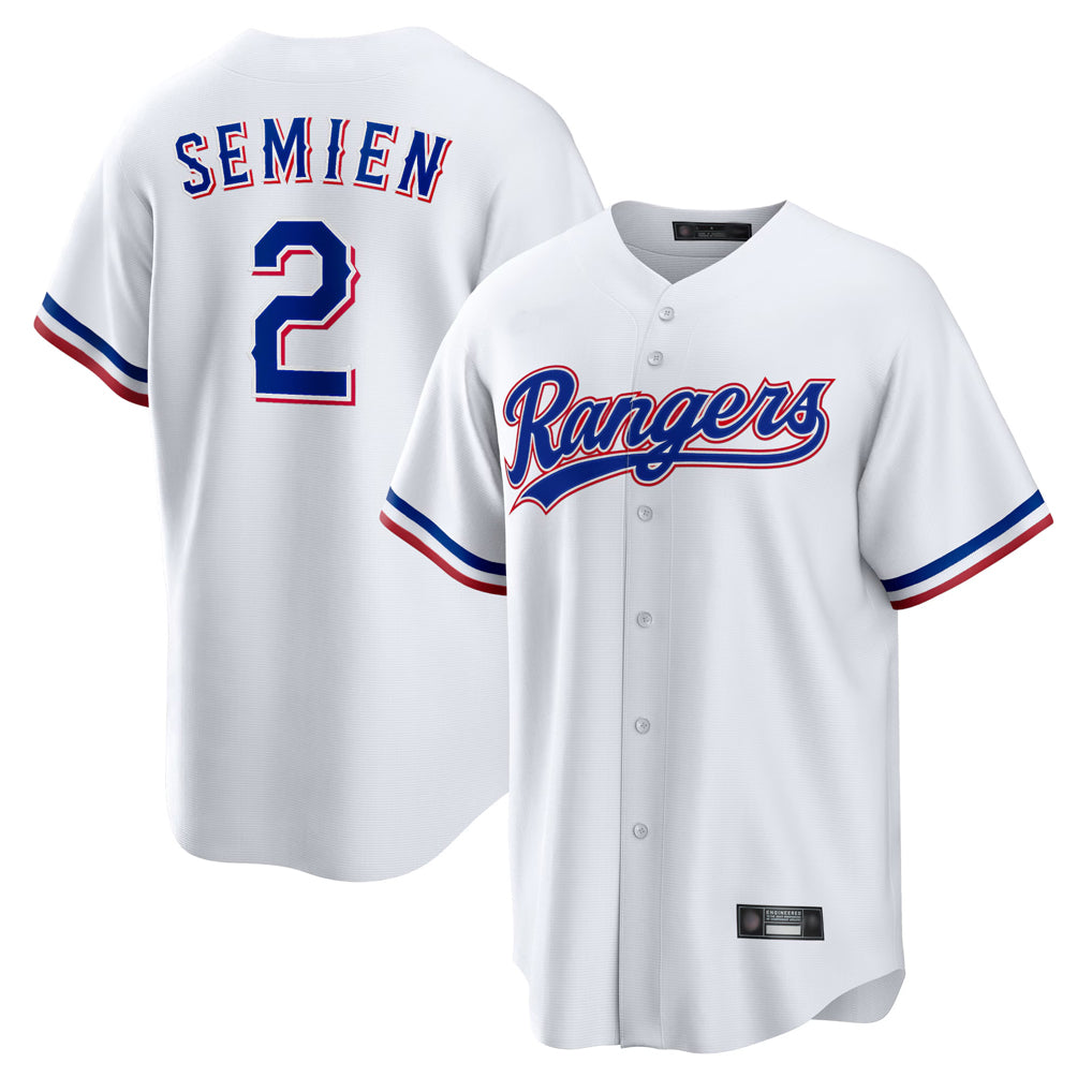 Ndoa T.Rangers #2 Marcus Semien Player White Replica Game Stitched Jerseys