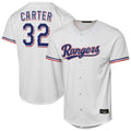 Ndoa T.Rangers #32 Evan Carter Player White Home Replica Stitched Jerseys
