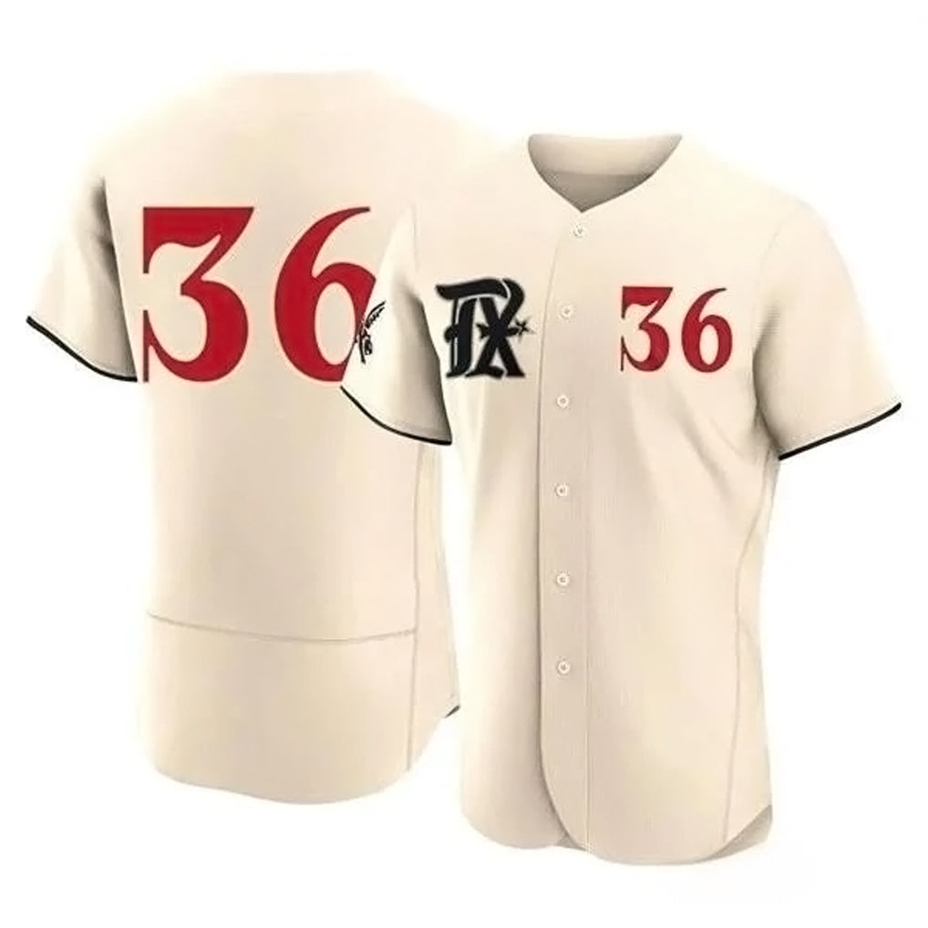 Ndoa T.Rangers #36 Wyatt Langford Player Cream Limited City Connect Elite Stitched Jerseys