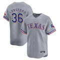 Ndoa T.Rangers #36 Wyatt Langford Player Gray Home Limited Stitched Jerseys