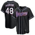 Ndoa T.Rangers #48 Jacob deGrom Player Black 2026 Out Fashion Replica Stitched Jerseys