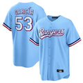 Ndoa T.Rangers #53 Adolis Garcia Player Light Blue Home Game Stitched Jerseys