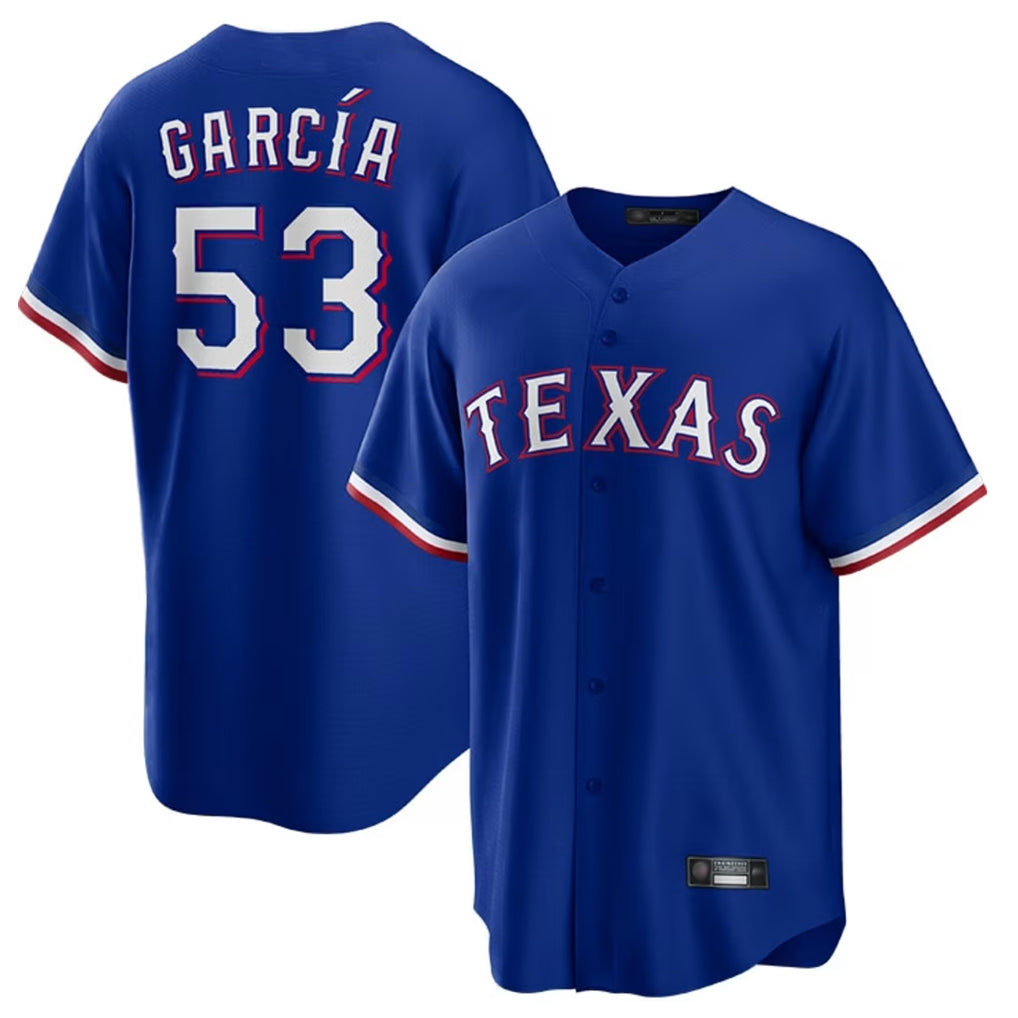 Ndoa T.Rangers #53 Adolis Garcia Player Royal Home Limited Game Stitched Jerseys