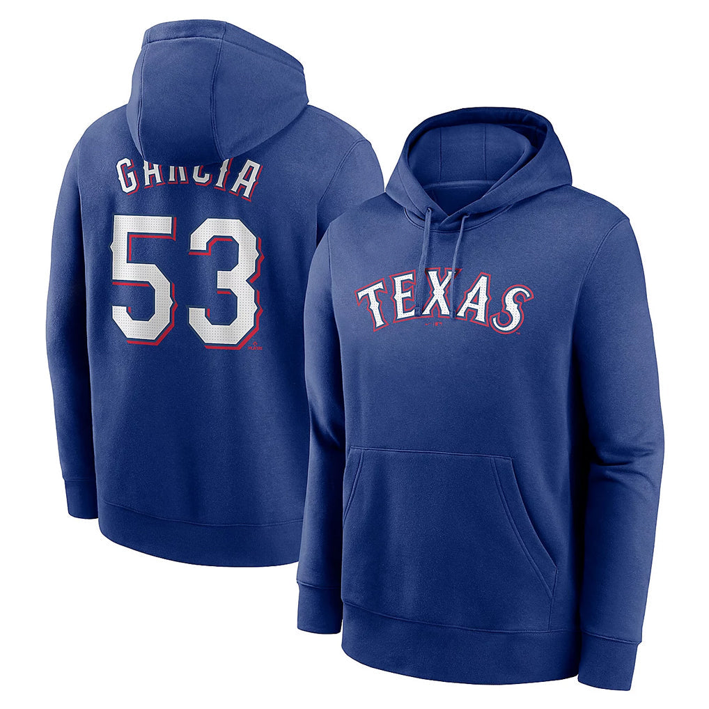 Ndoa T.Rangers #53 Adolis Garcia Player Royal Pullover Hoodie Stitched Jerseys