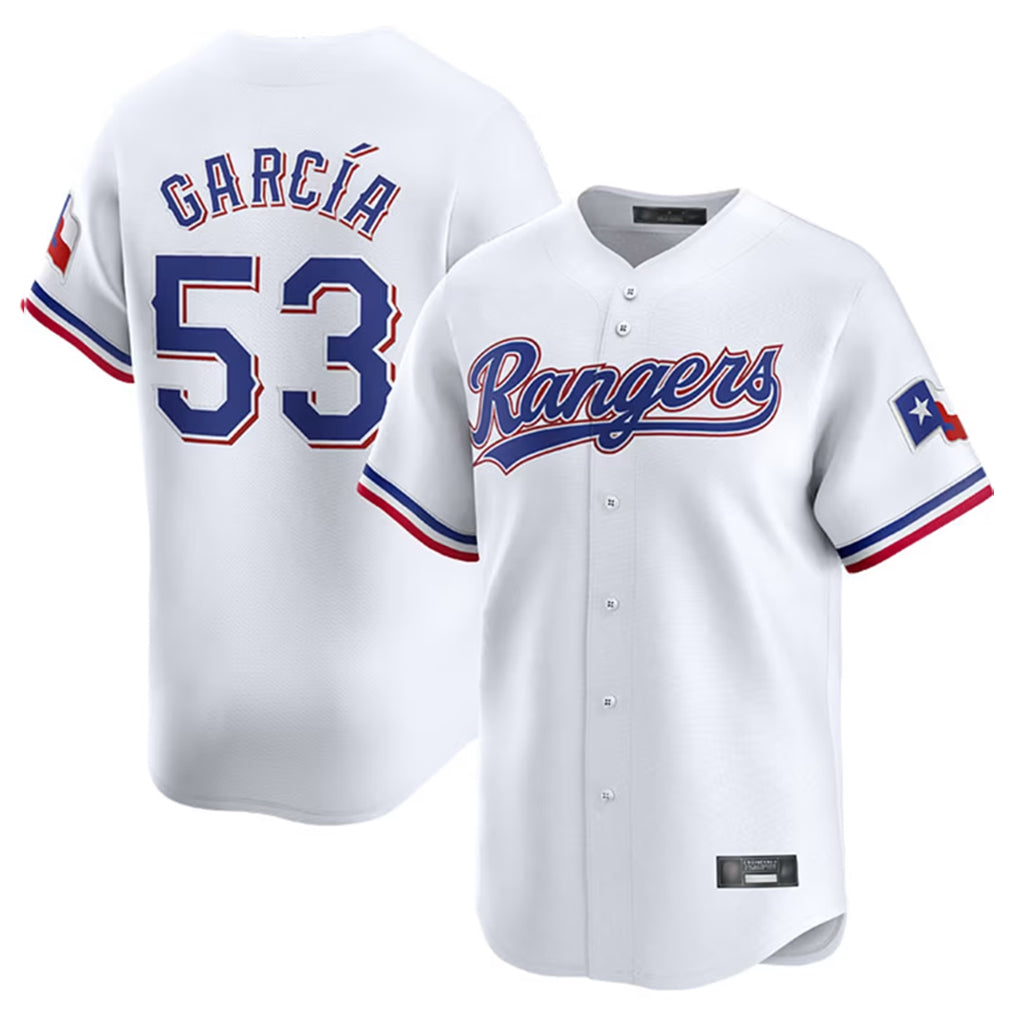 Ndoa T.Rangers #53 Adolis Garcia Player White Home Limited Stitched Jerseys