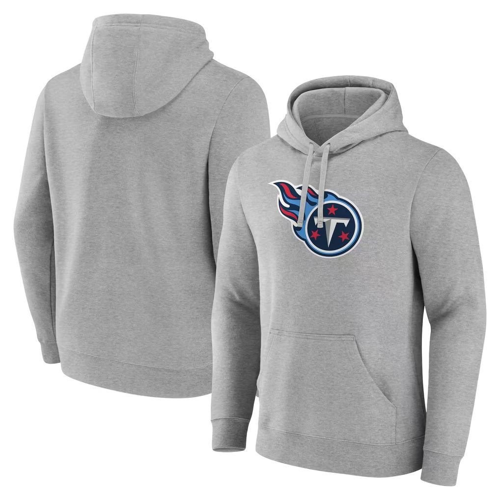 Ndoa T.Titans Light Gray LOGO Pullover Hoodies Home Game Blank Player Stitched Jerseys