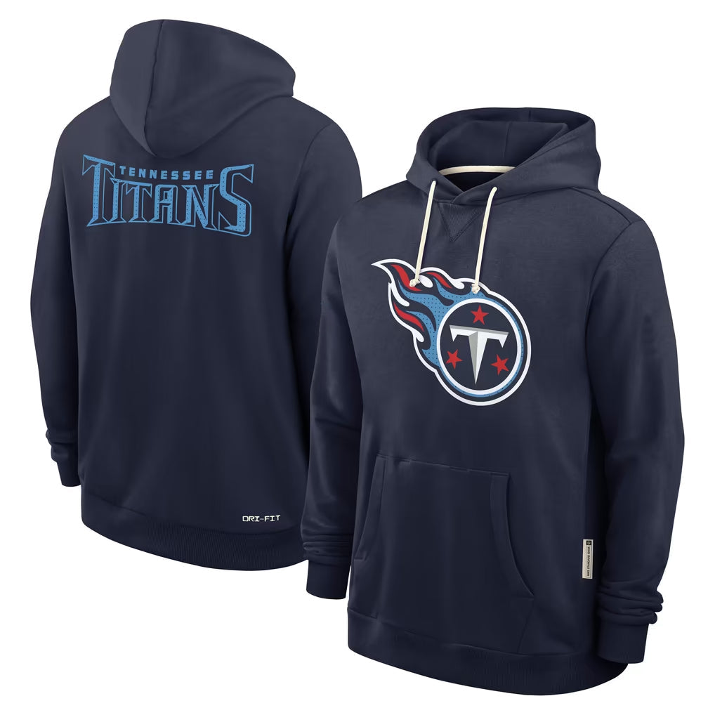 Ndoa T.Titans Navy LOGO Pullover Hoodies Home Game Blank Player Stitched Jerseys