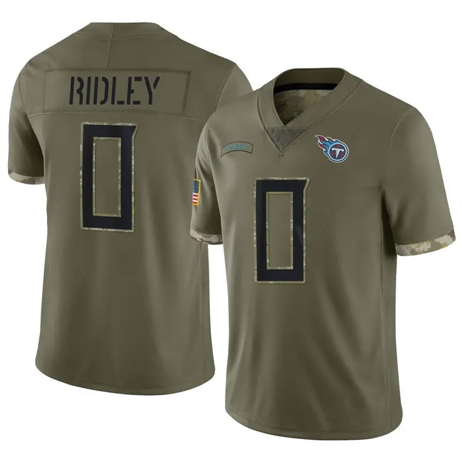 Ndoa T.Titans #0 Calvin Ridley Player Olive Salute To Service Limited Stitched Jerseys