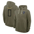 Ndoa T.Titans #0 Calvin Ridley Player Olive Salute to Service Hoodies Home Game Stitched Jerseys