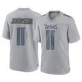 Ndoa T.Titans #11 Jermaine Johnson II Player Gray Atmosphere Fashion Home Game Stitched Jerseys