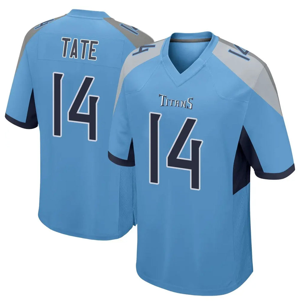 Ndoa T.Titans #14 Carnell Tate Player Light Blue Home Game Stitched Jerseys
