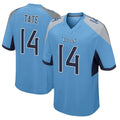 Ndoa T.Titans #14 Carnell Tate Player Light Blue Home Game Stitched Jerseys