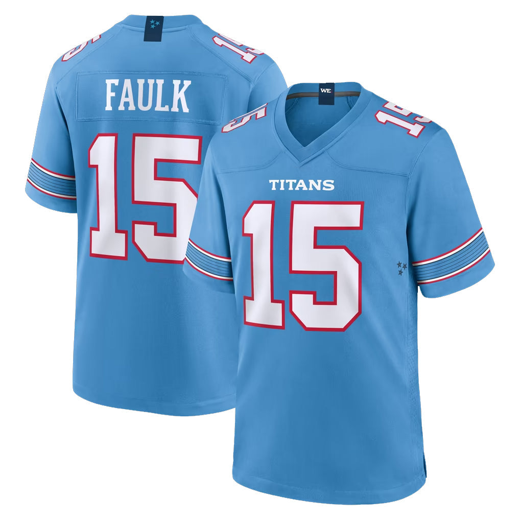 Ndoa T.Titans #15 Keldric Faulk Player Light Blue 2026 Game Home Stitched Jerseys