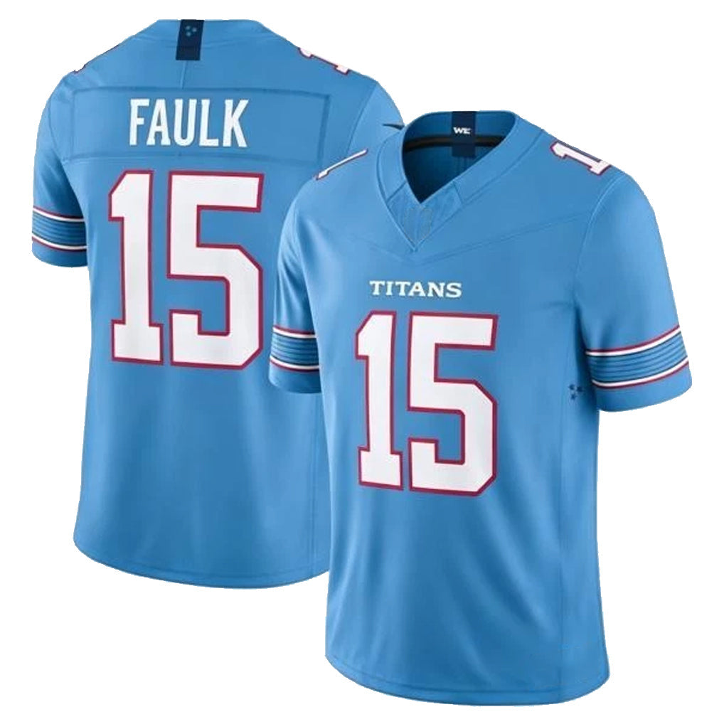 Ndoa T.Titans #15 Keldric Faulk Player Light Blue Team Vapor F.U.S.E. Limited Home Game Stitched Jerseys