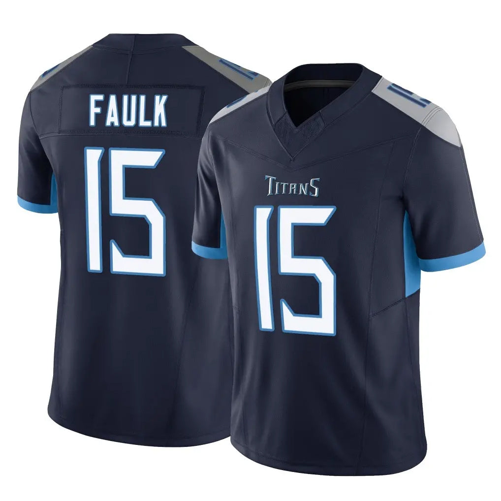 Ndoa T.Titans #15 Keldric Faulk Player Navy Limited Vapor F.U.S.E. Home Game Stitched Jerseys