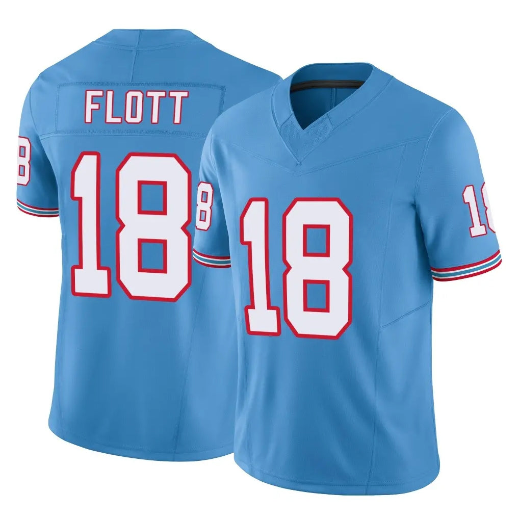 Ndoa T.Titans #18 Cor'Dale Flott Player Light Blue Limited Vapor F.U.S.E. Home Game Stitched Jerseys