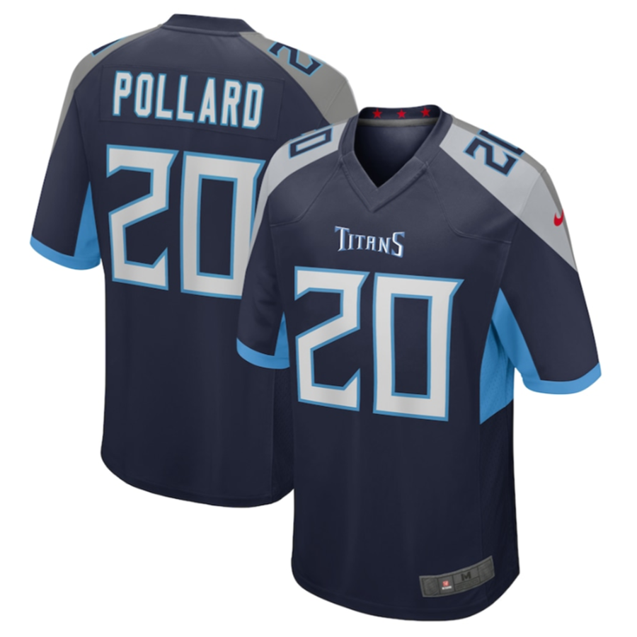 Ndoa T.Titans #20 Tony Pollard Navy Game Player Jersey Stitched Jerseys