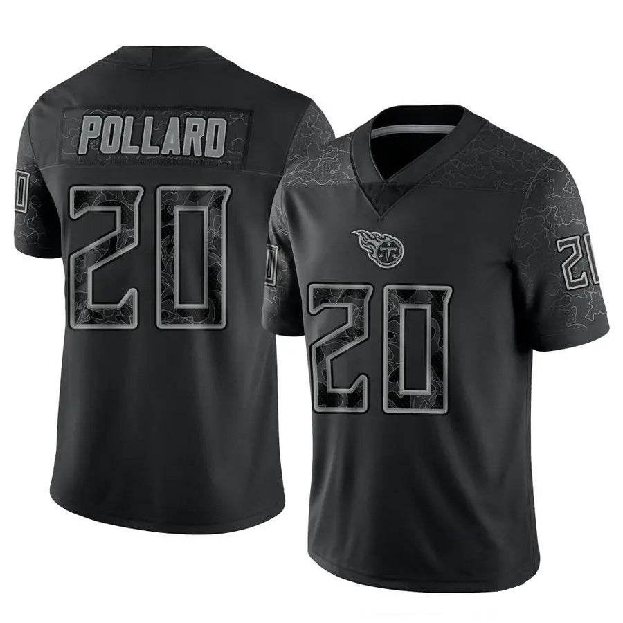 Ndoa T.Titans #20 Tony Pollard Player Black RFLCTV Limited Stitched Jerseys
