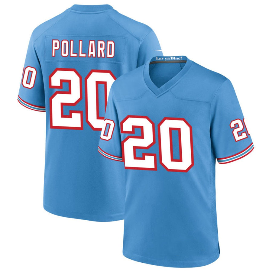 Ndoa T.Titans #20 Tony Pollard Player Light Blue Throwback Alternate Game Stitched Jerseys