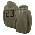 Ndoa T.Titans #23 Kevin Winston Jr. Player Olive Salute to Service Hoodies Home Game Stitched Jerseys