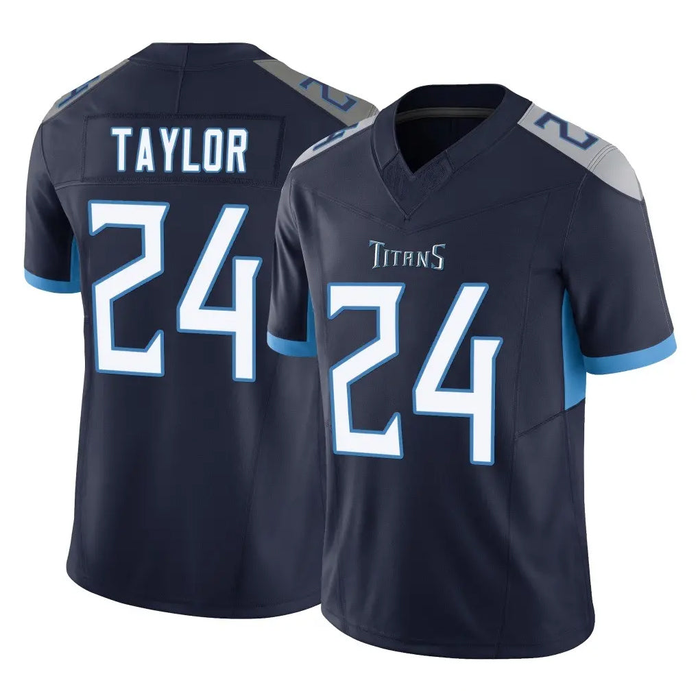 Ndoa T.Titans #24 Alontae Taylor Player Navy Limited Vapor F.U.S.E. Home Game Stitched Jerseys