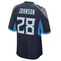 Ndoa T.Titans #28 Chris Johnson Navy Retired Player Game Jersey American Stitched Football Jersey